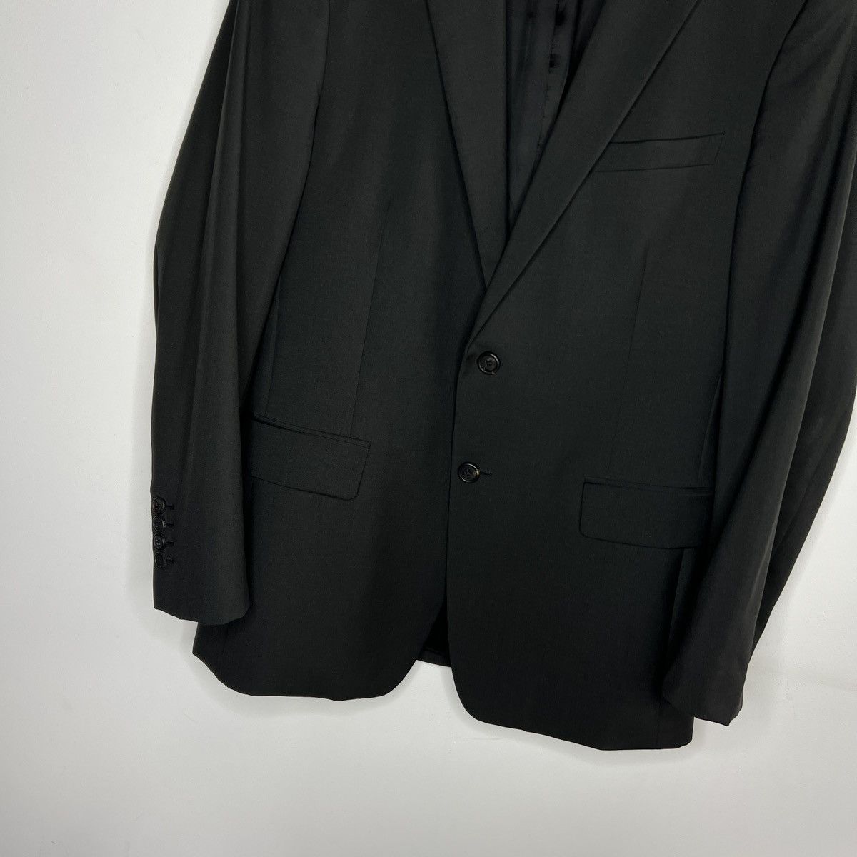 Designer × Prada Prada Black Wool 2 Buttons Classic Blazer Light Jacket Size US M / EU 48-50 / 2 - 5 Thumbnail