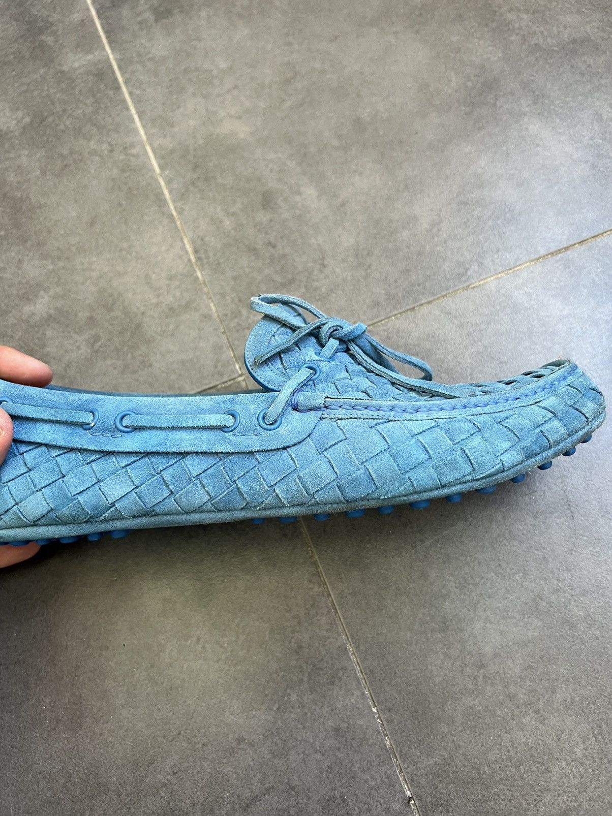 Car Shoe Vintage Car Shoe Bottega Veneta style woven suede loafers Size US 9 / EU 42 - 5 Thumbnail