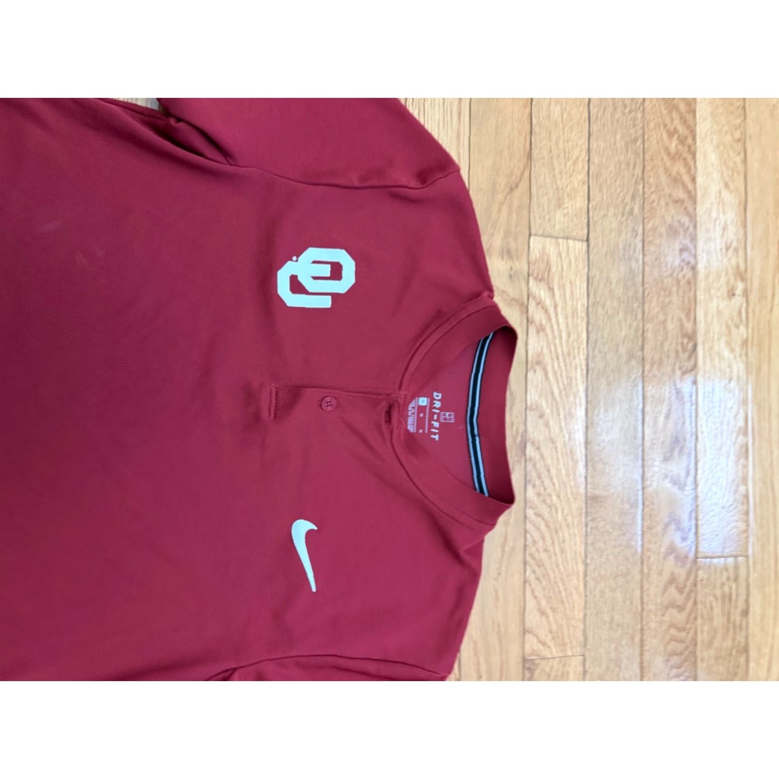 Nike Nike Oklahoma Sooners OU College Football Playoff Blade Polo Mens M Gray Short Sleeve Size US M / EU 48-50 / 2 - 3 Thumbnail