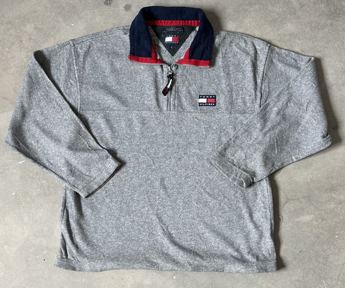 Tommy Hilfiger VINTAGE TOMMY HILFIGER MIDZIPPER WOOL SWEATER Size US XL / EU 56 / 4 - 1 Thumbnail