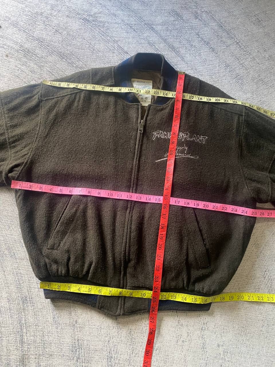 Vintage Vtg Back Hit Boxy Bomber Jacket Olive Green Size US L / EU 52-54 / 3 - 13 Thumbnail