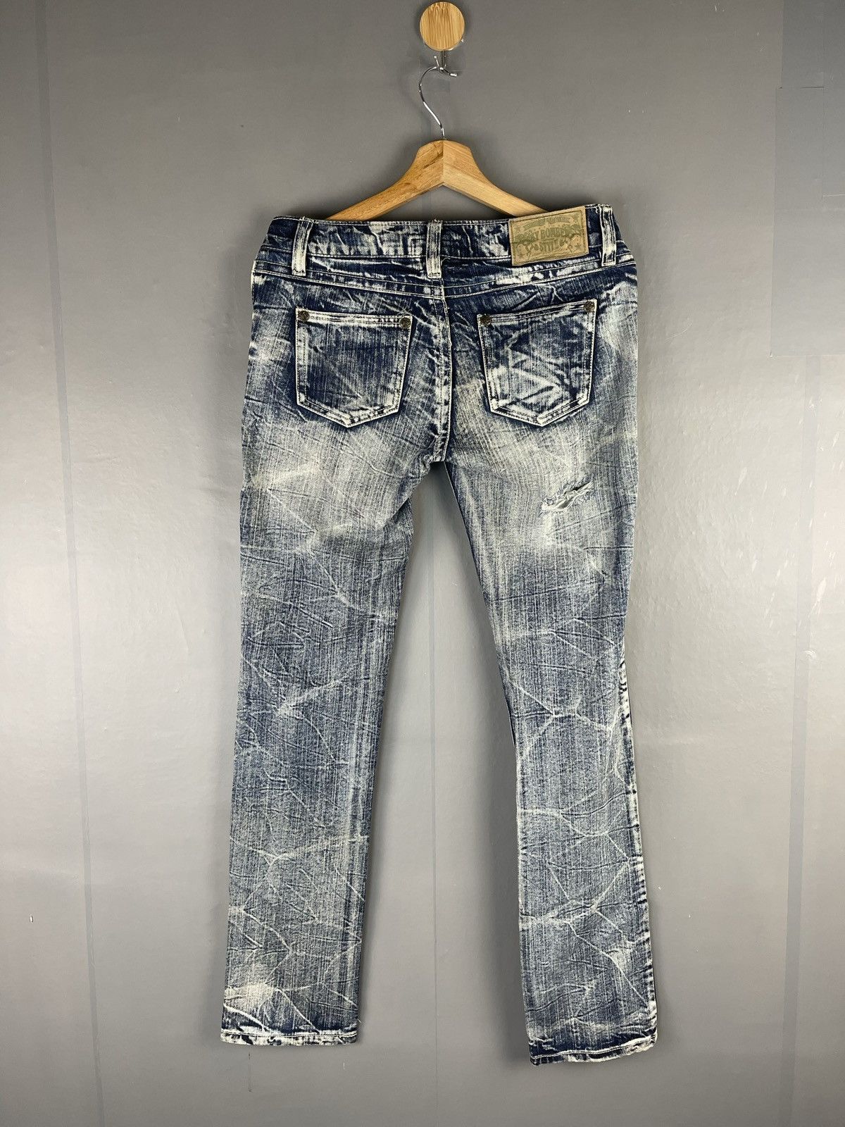 If Six Was Nine × Japanese Brand × Vintage VINTAGE SKY BOMBER Style Acid Grey Ripped Denim Pants Size US 30 / EU 46 - 2 Thumbnail
