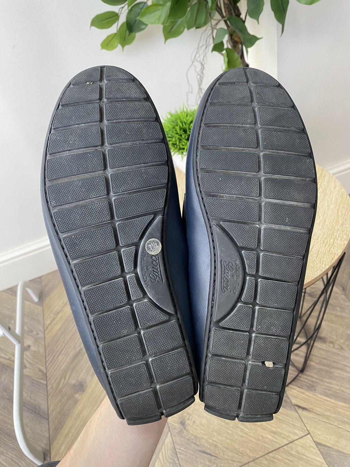 Gucci Gucci Men’s Blue Microguccissima Leather Loafers Slip On Size US 8.5 / EU 41-42 - 10 Thumbnail