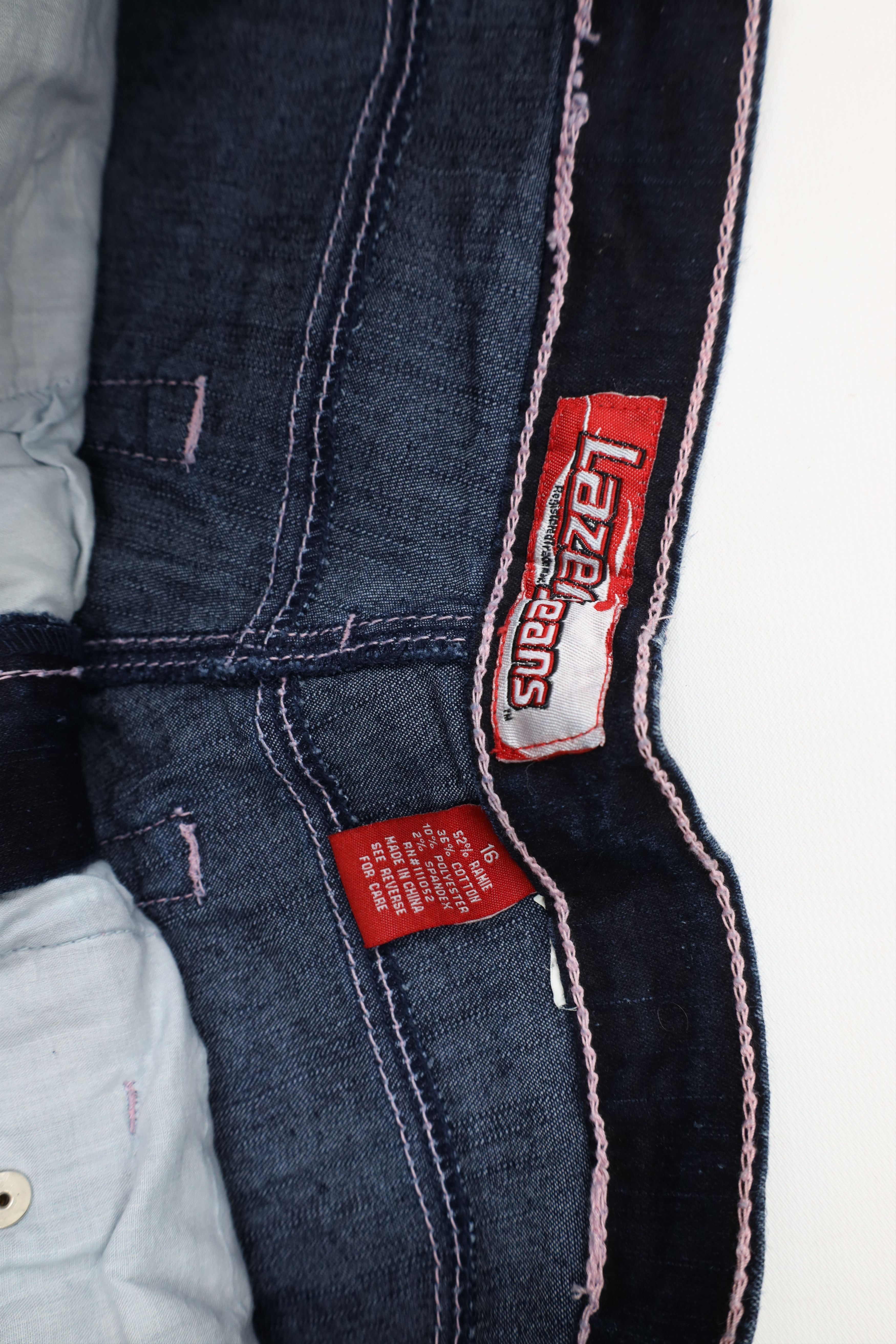 Vintage Vintage 90s Y2K Babydoll Stretch Flared Wide Leg Jeans Size 38" / US 16 / IT 52 - 7 Thumbnail