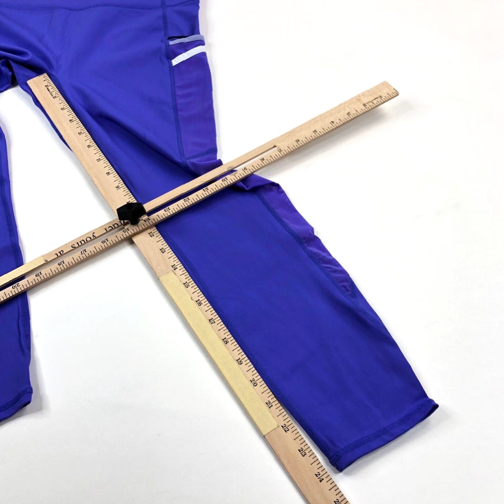 Fabletics Fabletics Leggings LOT OF 2 Purple Blue Small Med High Waisted Ankle 24 in Inseam Womens Activewear Athleisure Size 29" - 5 Thumbnail