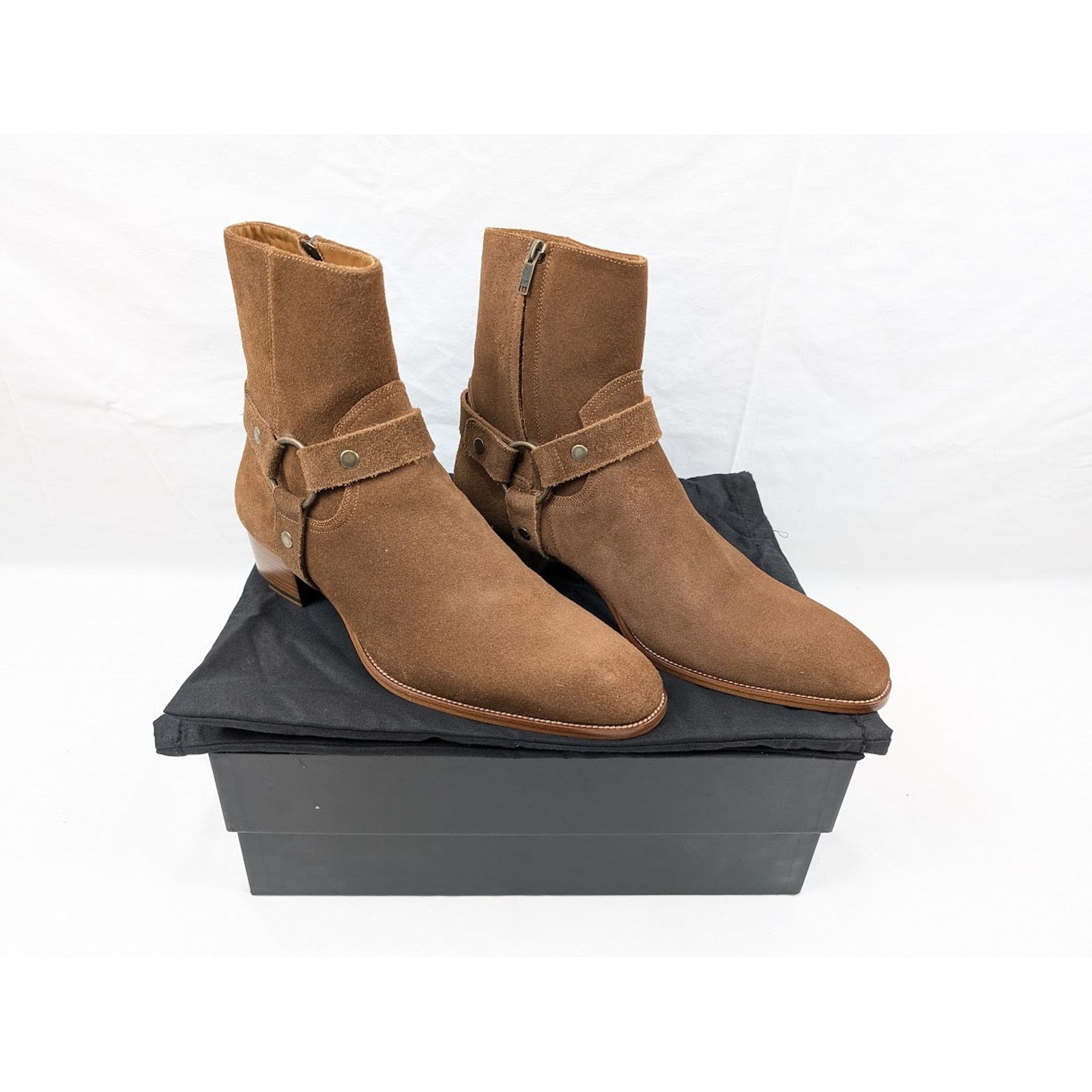 Saint Laurent Paris o1rshd1 Q:2 / Wyatt 40 Harness Boots in Camar 41.5 Size US 8.5 / EU 41-42 - 21 Thumbnail