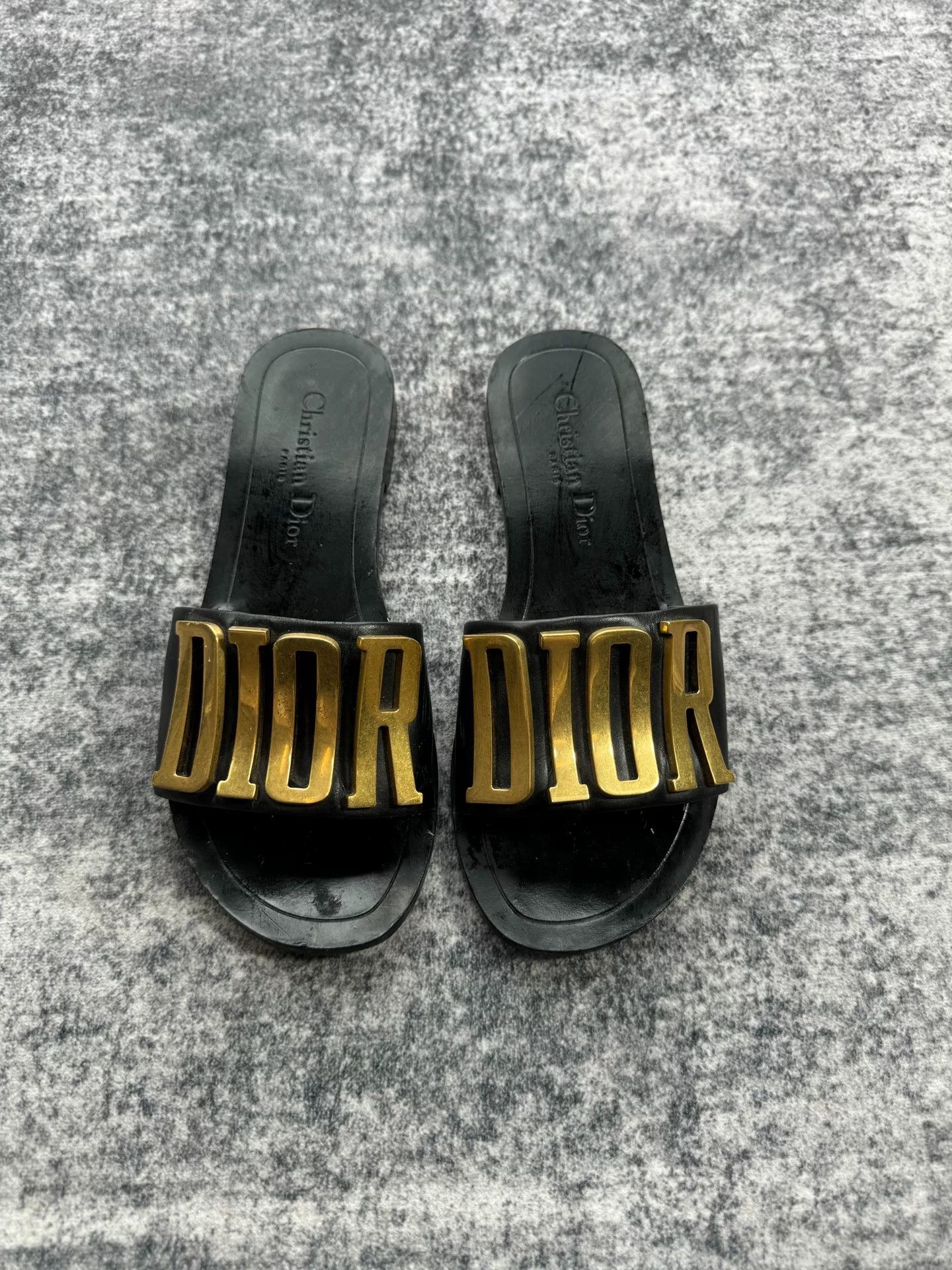 Dior Dior Large Logo Slippers Size US 4.5 / IT 34.5 - 1 Thumbnail