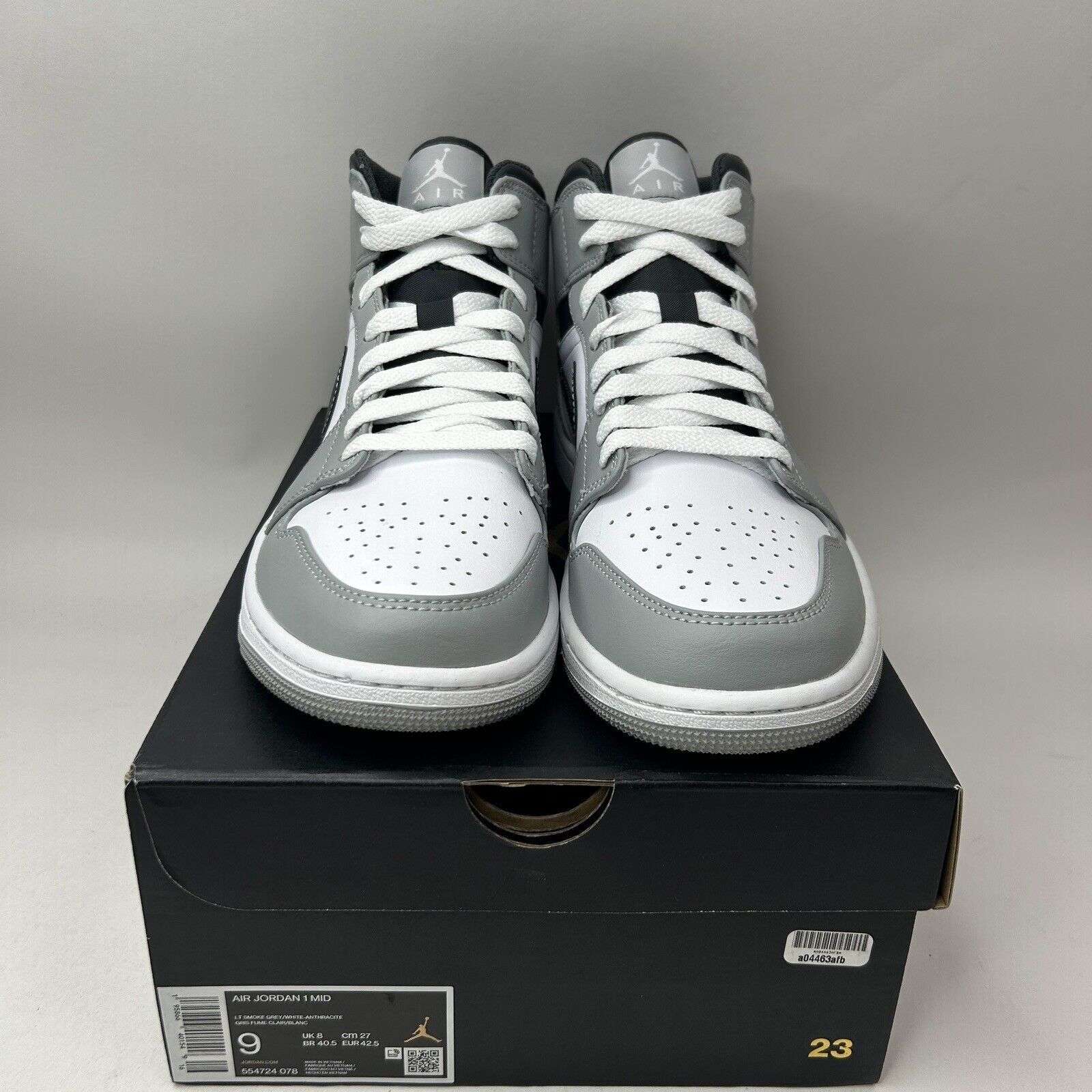Nike Nike Air Jordan 1 Mid “Light Smoke Grey/Anthracite” 2023 Size US 9 / EU 42 - 2 Thumbnail