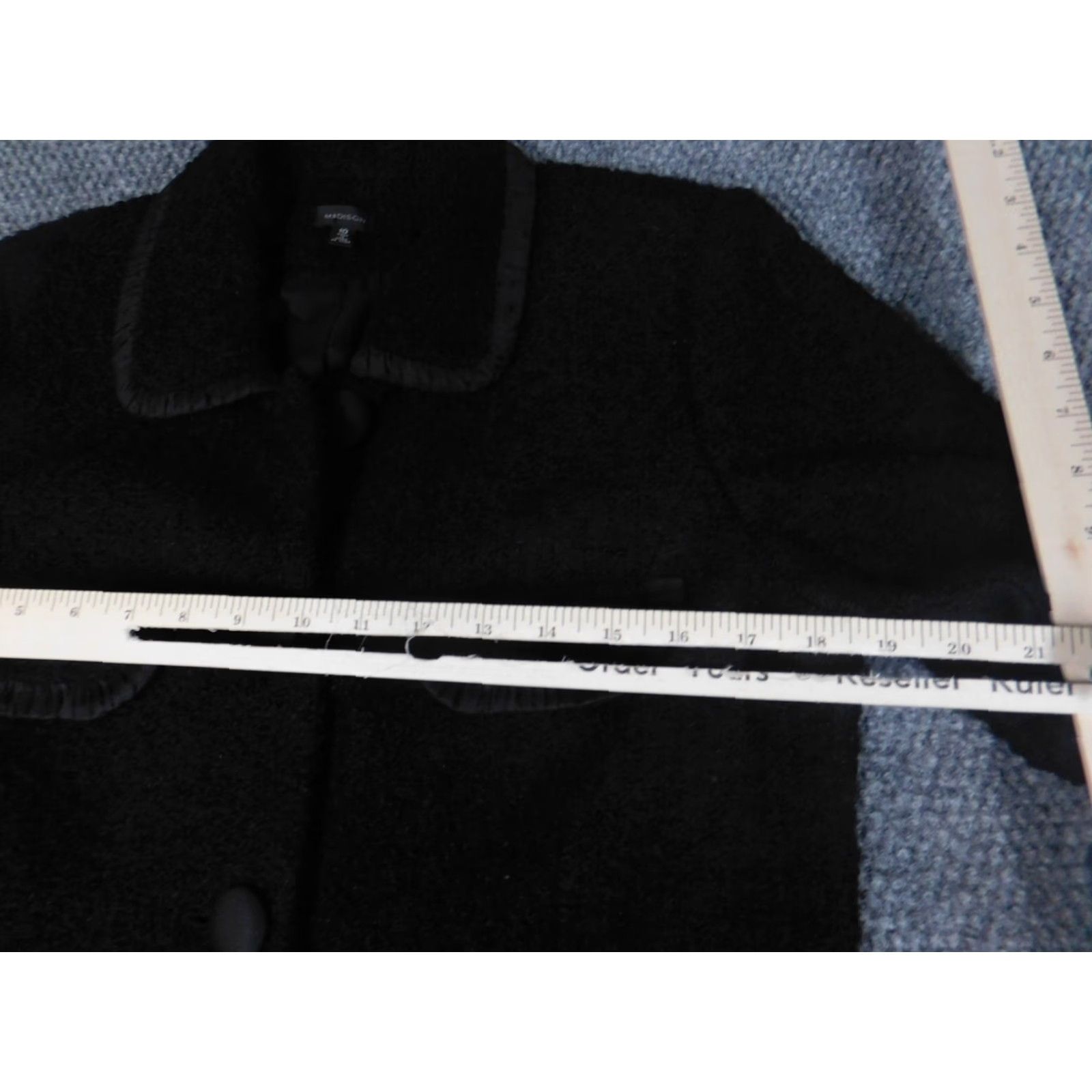 Madison Madison Womens Jacket 10 Black Button Knit Embroidered Polyester Mid-Length Jacket Womens Boys?no Size L / US 10 / IT 46 - 4 Thumbnail