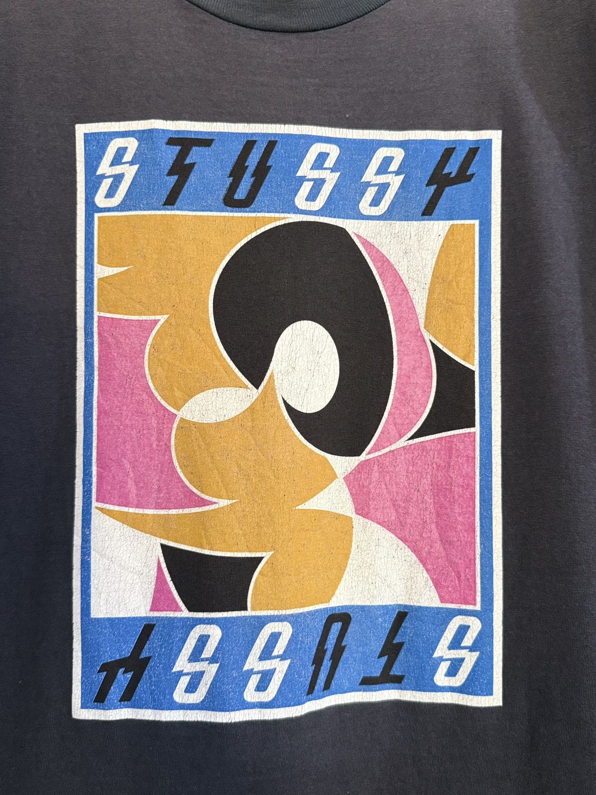 Stussy Thrashed Vintage Stussy Streetwear Sun Faded Tee Size US L / EU 52-54 / 3 - 2 Thumbnail