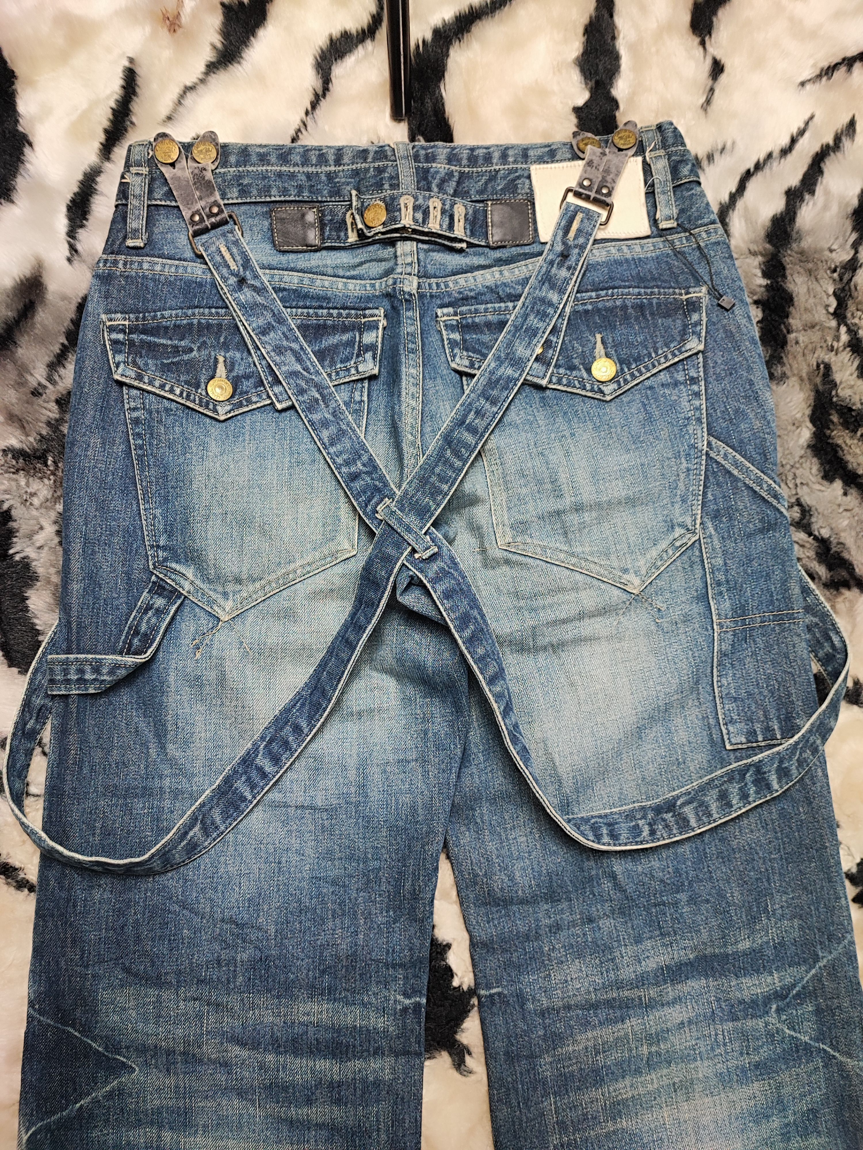 PPFM PPFM Bondage Punk Distressed Jeans ERD Grunge Chrome Size US 29 - 15 Thumbnail