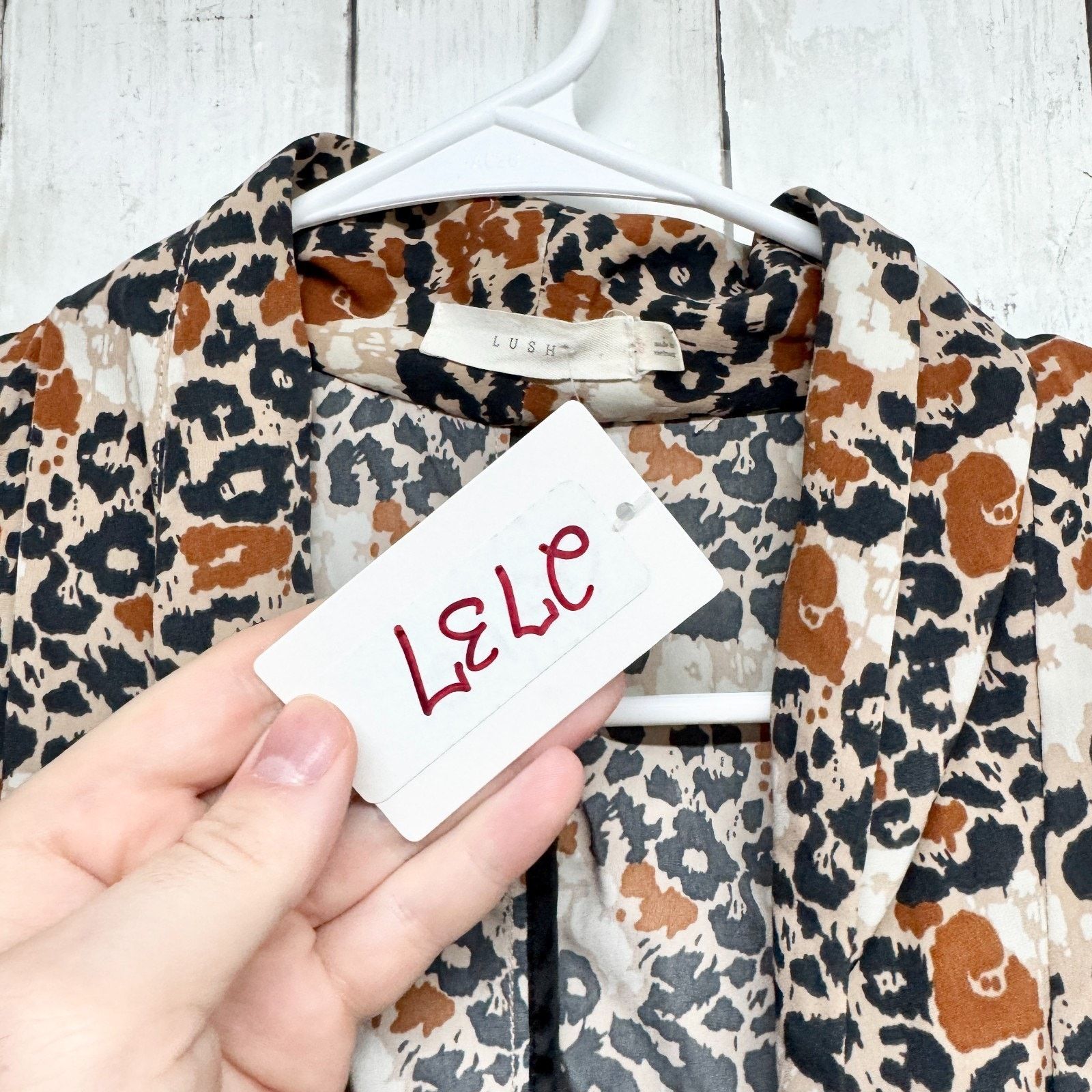 Other Lush Jacket Sz Small Leopard Open Front Long Sleeve Blazer Size S / US 4 / IT 40 - 4 Thumbnail