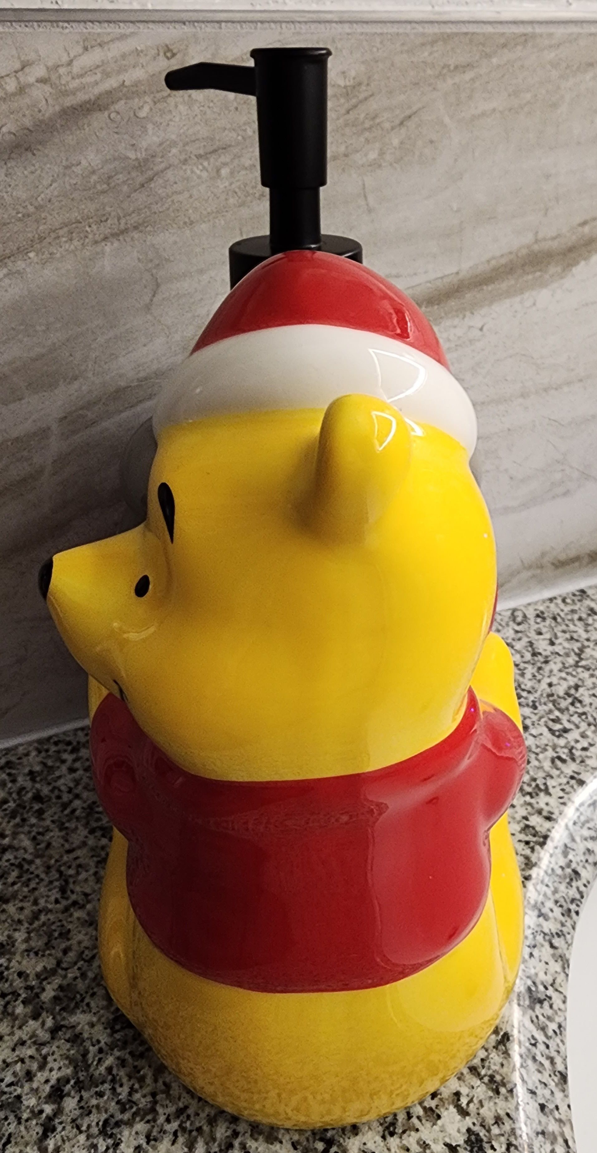 Disney NWT 9" Winnie The Pooh Santa Holiday Christmas Dispenser Size ONE SIZE - 4 Thumbnail