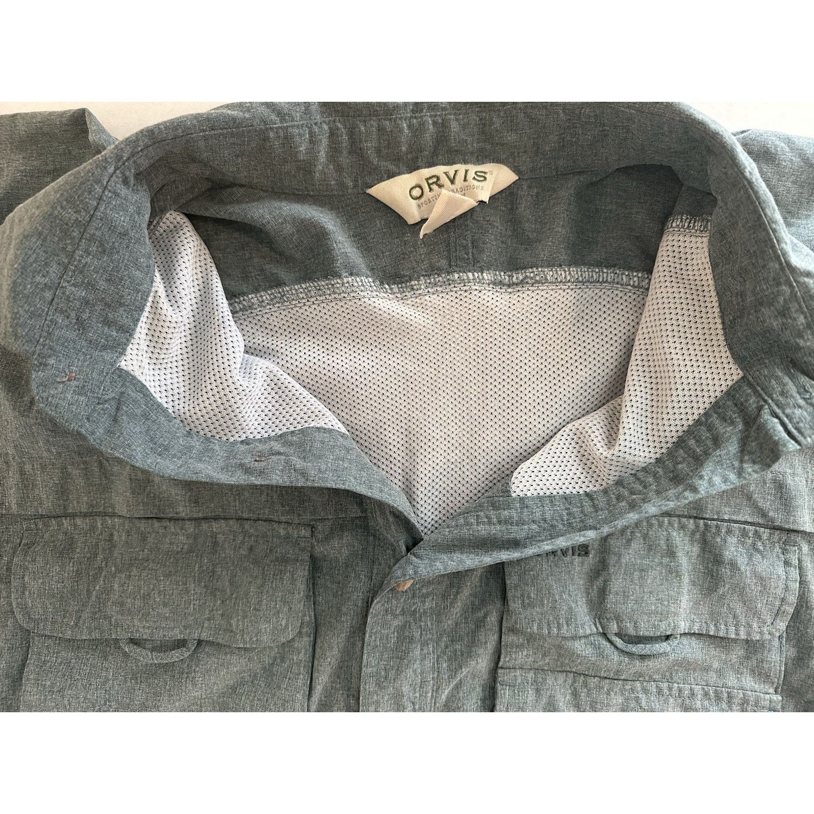 Orvis Orvis Green Long Sleeve Roll Tab Button Shirt XL Gorpcore Size US XL / EU 56 / 4 - 4 Thumbnail