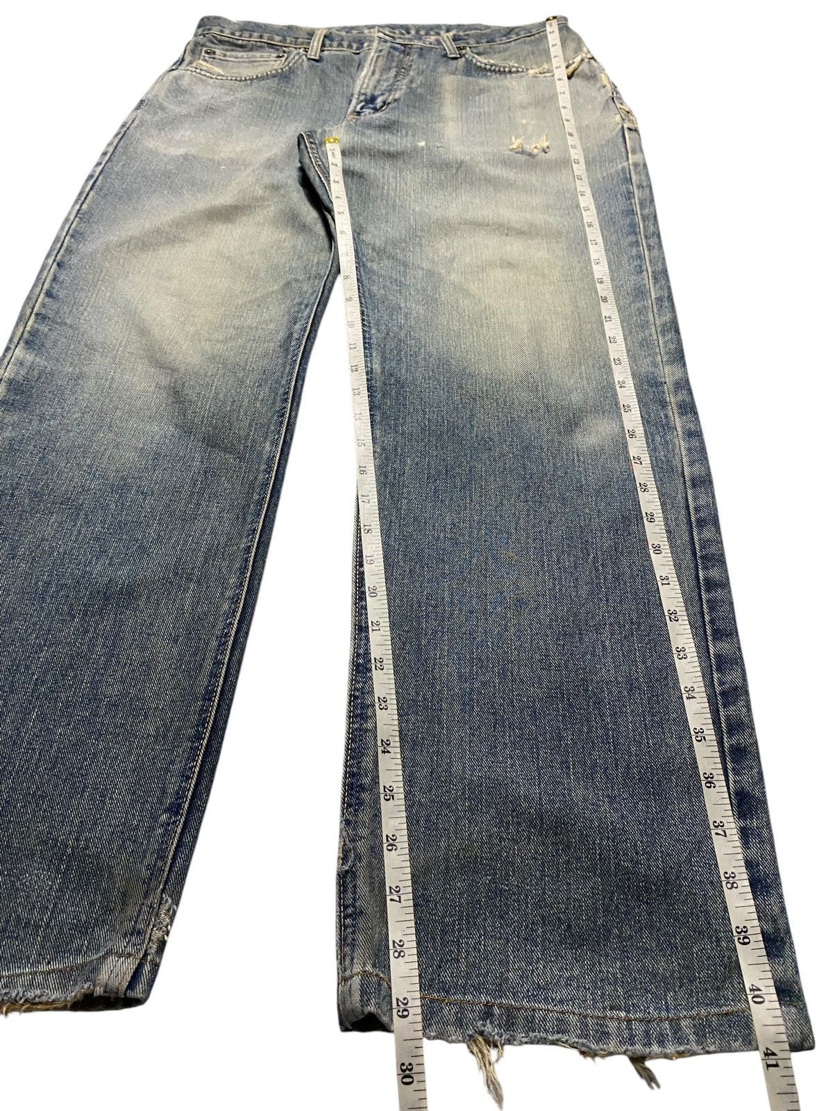 Edwin Vintage Edwin 404 Faded Wash Distressed Loose Jeans Size US 34 / EU 50 - 16 Thumbnail