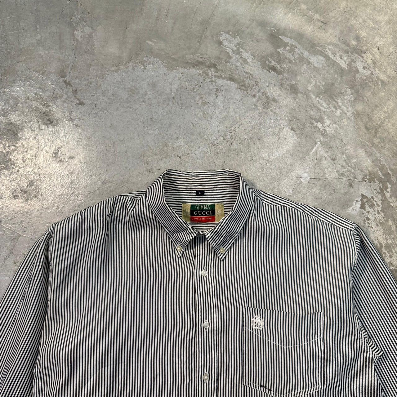 Gucci Vintage GEMMA GUCCI Striped Button Up Shirt Size US L / EU 52-54 / 3 - 3 Thumbnail
