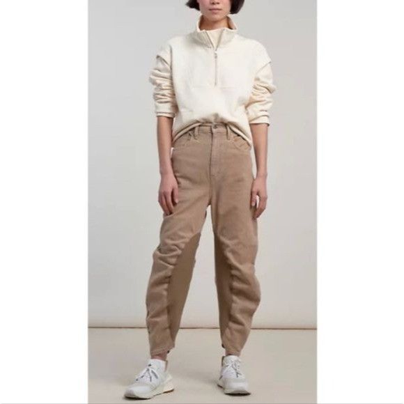 Levi's Levi's Made & Crafted Barrel Crop Denim Jeans - Beige Size 25" / US 0 / IT 36 - 1 Thumbnail