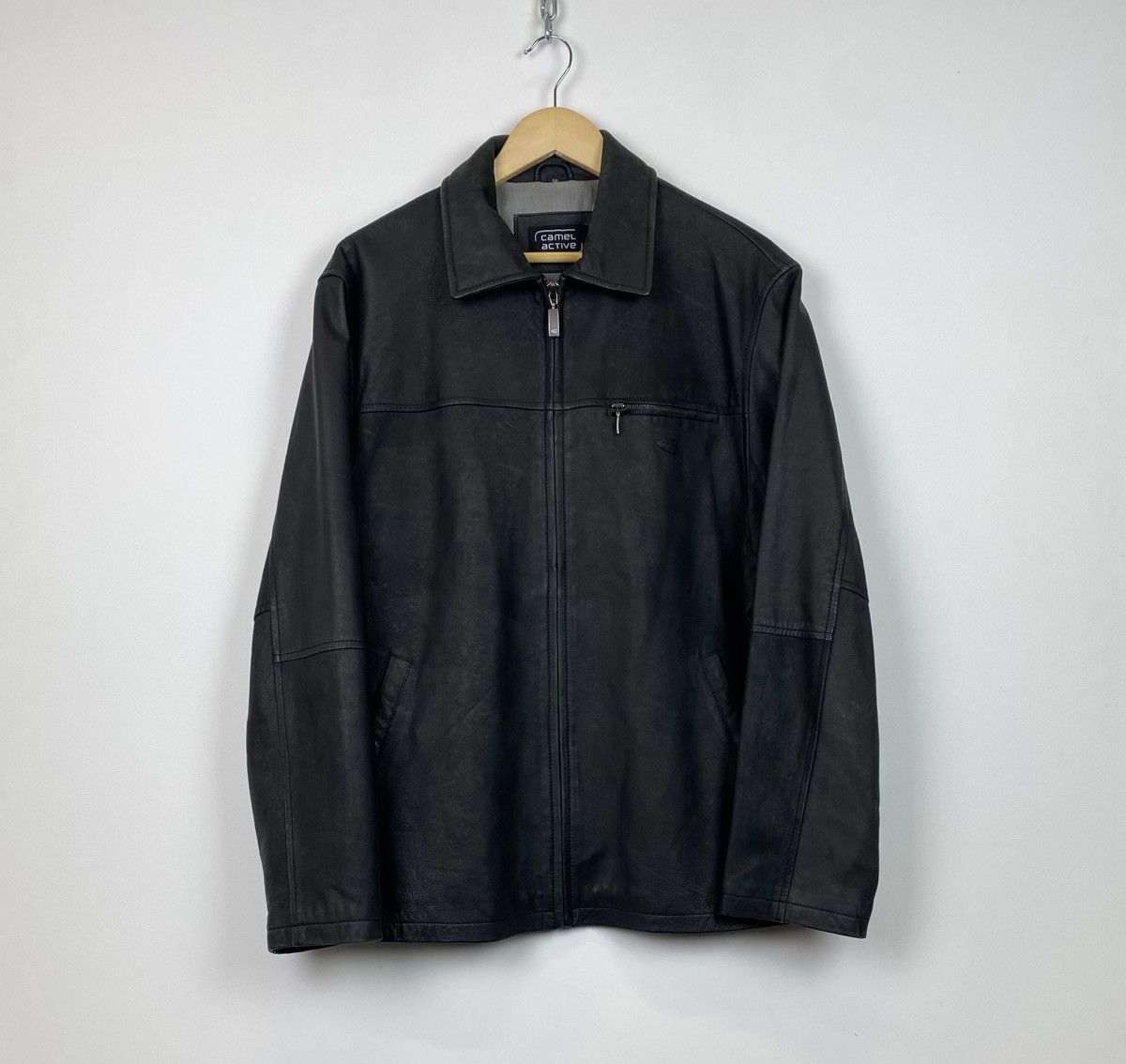 camel active Camel Active Full Zip Leather Jacket Black Sz 50 Avant Garde Size US XL / EU 56 / 4 - 1 Thumbnail