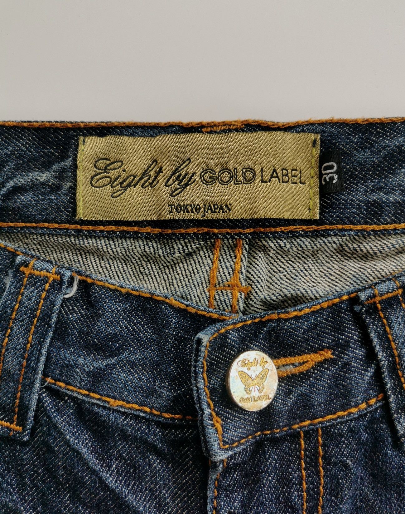 Japanese Brand Bootcut Butterfly Eight by Gold Label Jeans Kapital insp Size US 30 / EU 46 - 11 Thumbnail