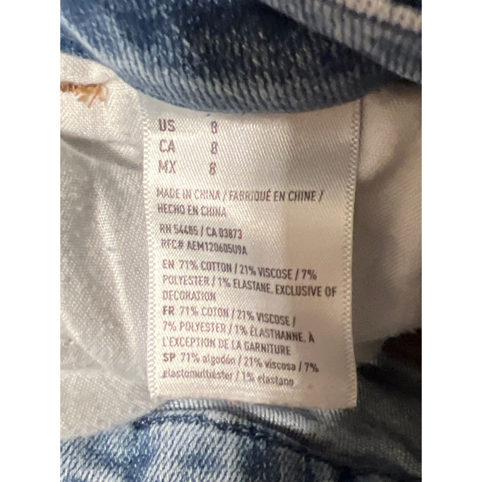 American Eagle Outfitters American Eagle Womens Hi-Rise Shortie Denim Jean Shorts Dest Size 30" / US 8 / IT 44 - 6 Thumbnail