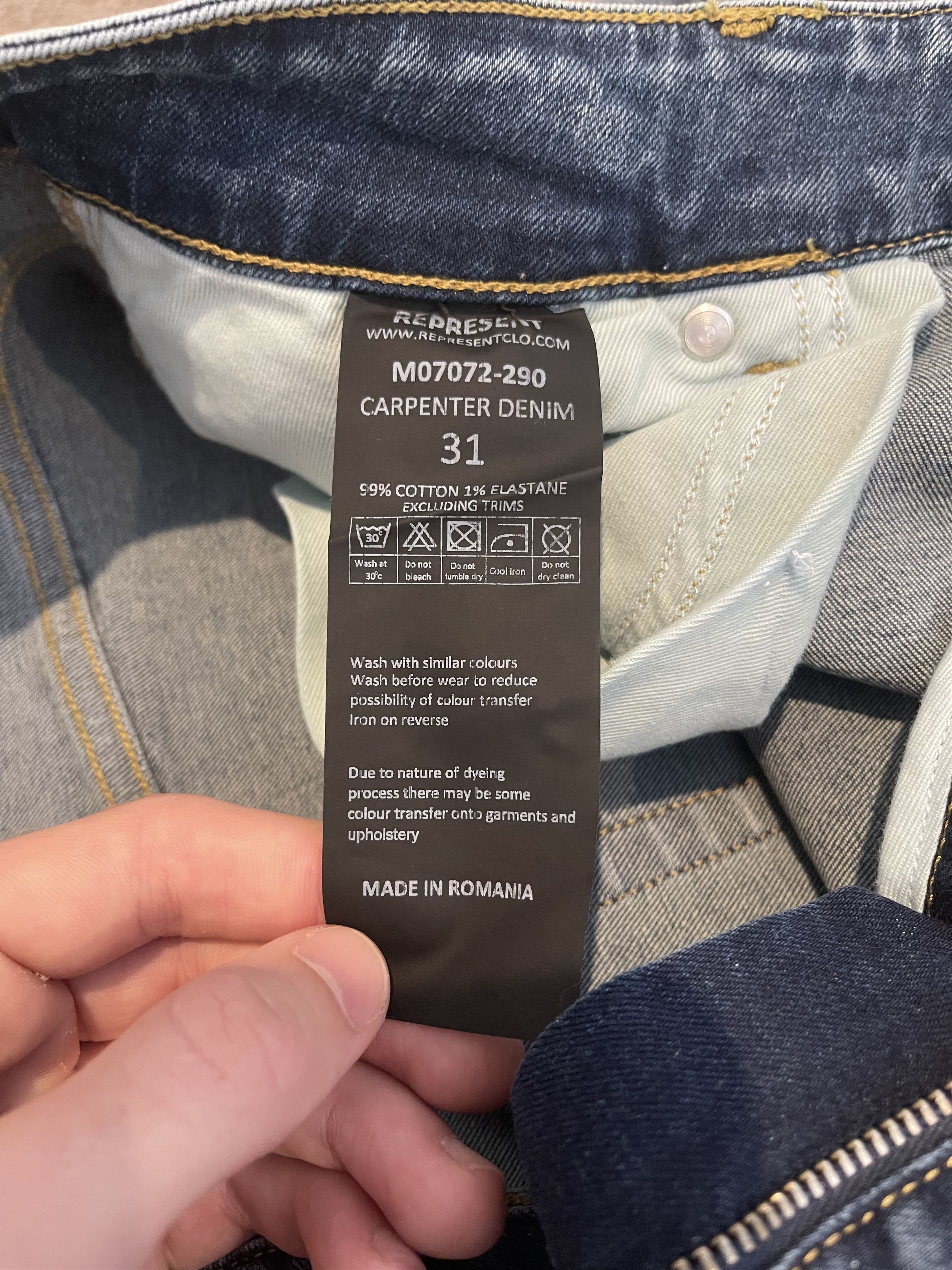 Represent Clo. Represent washed blue carpenter jeans Size US 31 - 4 Thumbnail