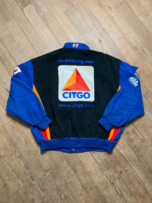 NASCAR Jeff Burton Nascar Jacket Vintage 90's Size US XL / EU 56 / 4 - 14 Thumbnail