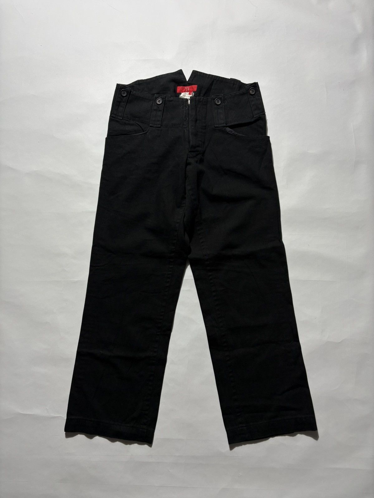 Y's Y’s YOHJI YAMAMOTO CROPPED BLACK PANTS Size 31" - 1 Thumbnail