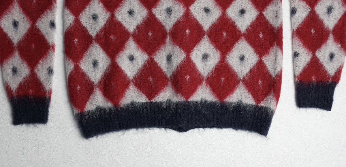 Needles Needles Navy & Red Diamond Cardigan Size L / US 10 / IT 46 - 8 Thumbnail