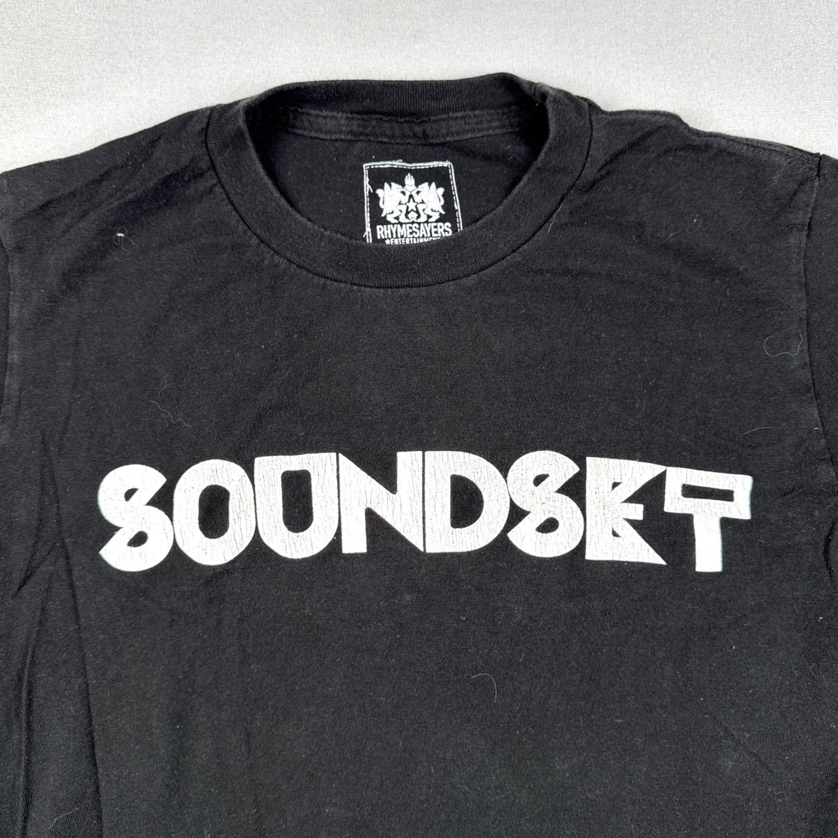 Vintage Rhymesayers Soundset Hip Hop Festival T Shirt Black Adult Small USA Made Mens Short Sleeve Crew Neck Cotton T-Shirt Regular Fit Size US S / EU 44-46 / 1 - 2 Thumbnail