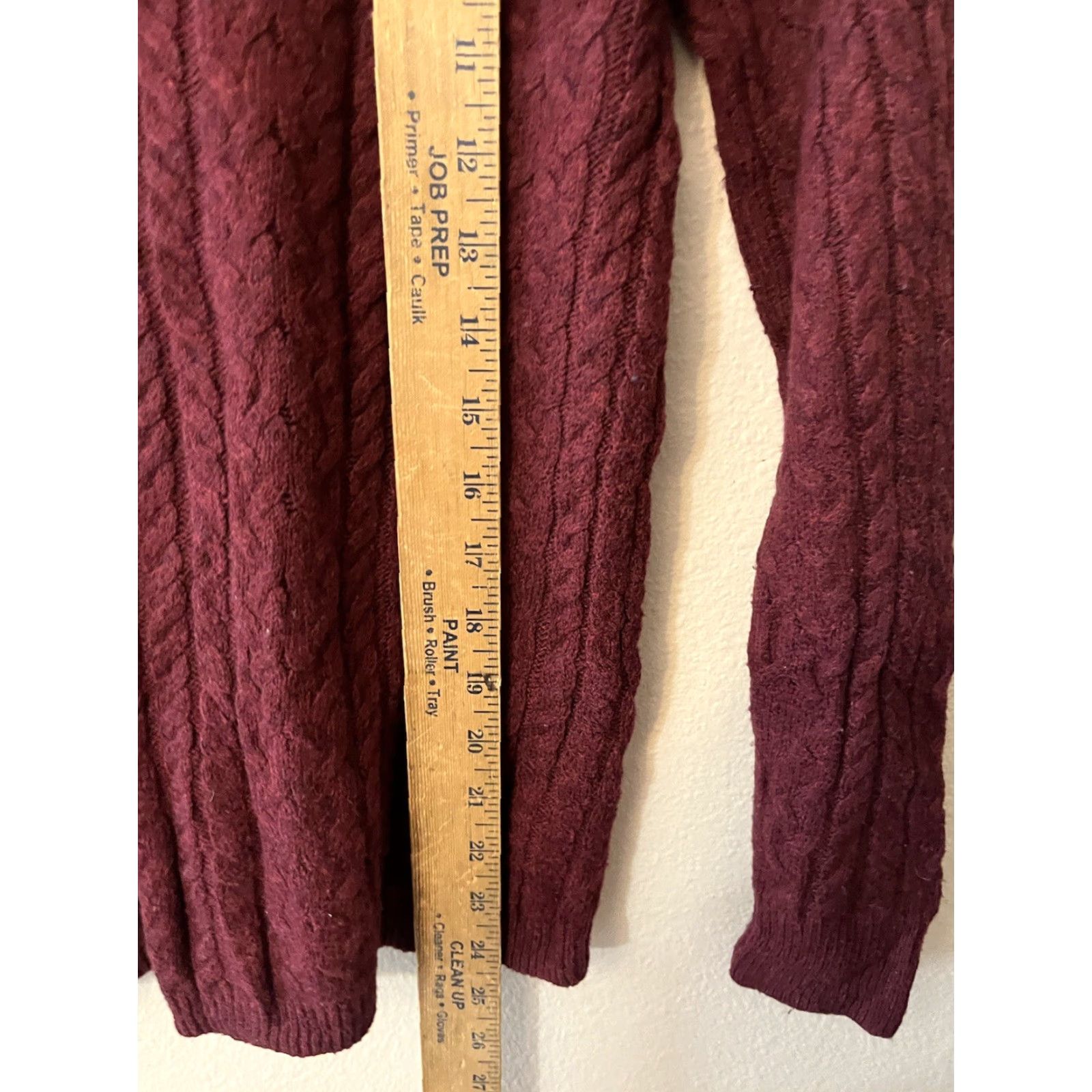 American Eagle Outfitters American Eagle Outfitters Sweater Women M Maroon Cable-Knit Round Neck Pullover Cotton Wool Acrylic Nylon Size M / US 6-8 / IT 42-44 - 5 Thumbnail