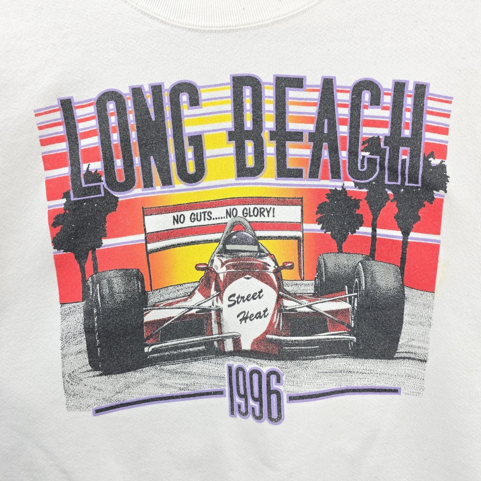 Fruit Of The Loom Vintage Long Beach Street Heat 1996 Sweatshirt Large 90s Size US L / EU 52-54 / 3 - 3 Thumbnail