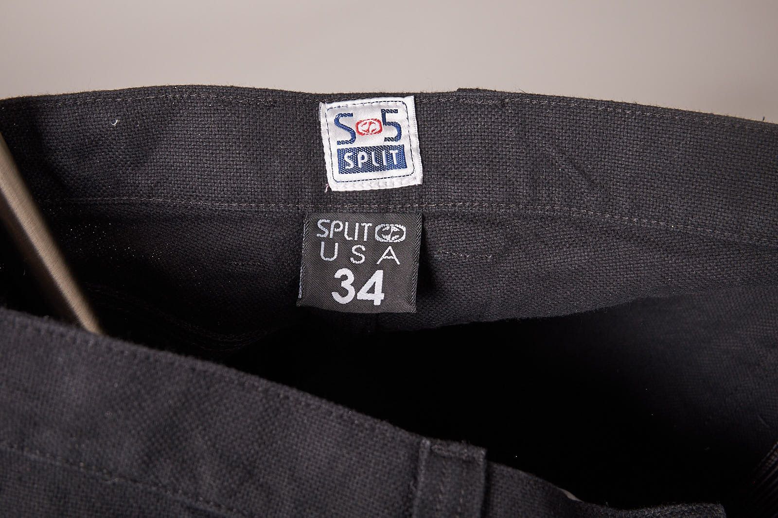 Split 1990s Deadstock Skateboarding Split Wide Baggy Black Pants Size US 34 / EU 50 - 8 Thumbnail