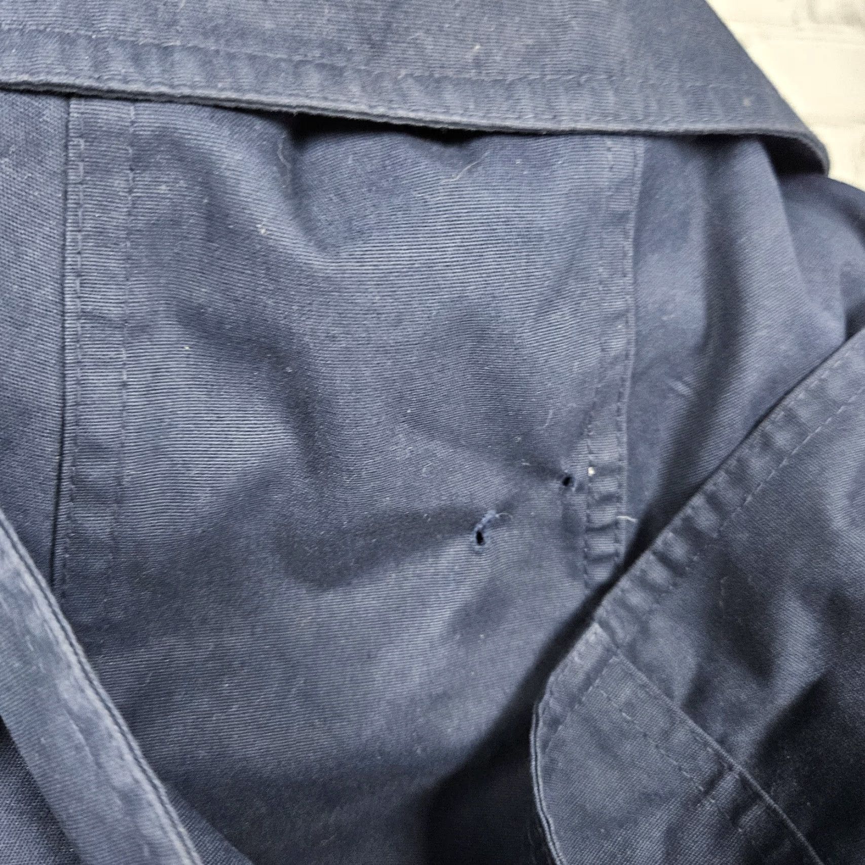 Vintage VINTAGE F.S.L Collection Coat Belted Hooded Removable Lining Trench Navy Blue 8P Women Size M / US 6-8 / IT 42-44 - 6 Thumbnail