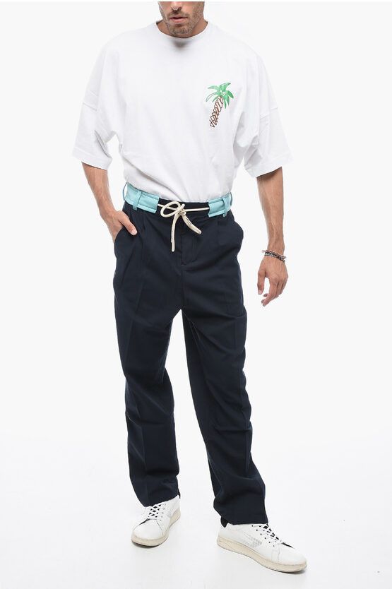 Palm Angels o1y0325 Casual Pant in Navy Blue Size US 30 / EU 46 - 4 Thumbnail