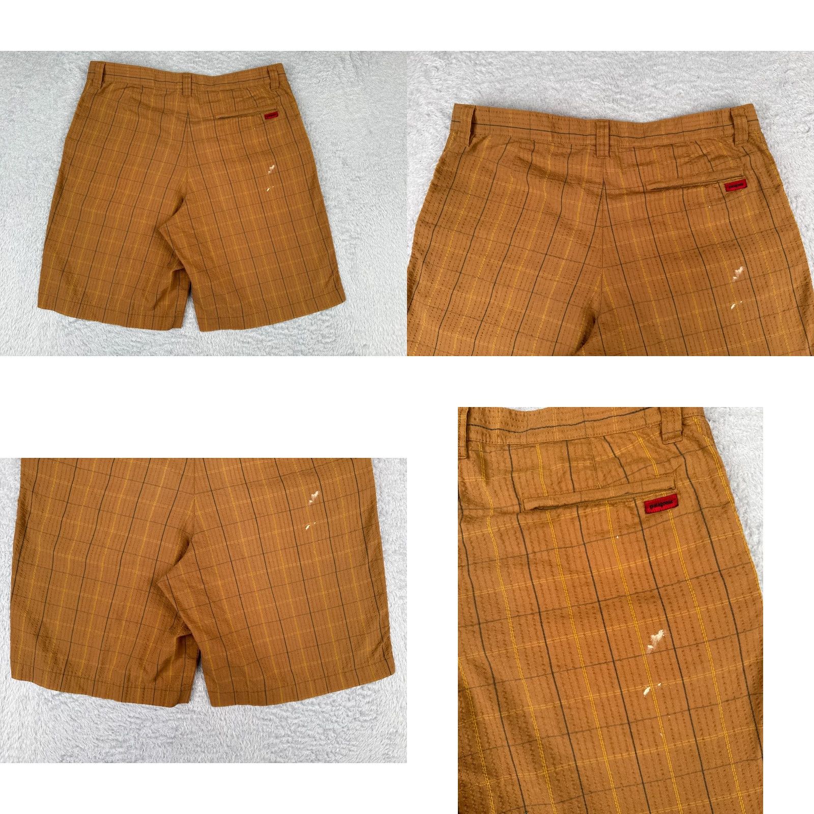 Patagonia Patagonia Shorts Mens 34 Brown Plaid Polyester Cotton Blend 34x10 Vintage Chino Casual Summer Fall Winter Beach Outdoors Mens Size US 34 / EU 50 - 10 Thumbnail