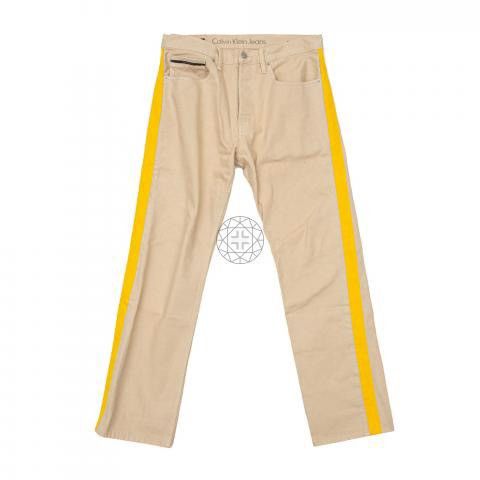 Calvin Klein Calvin Klein Raf Simons stripe pant beige/yellow size 30/32 Size US 30 / EU 46 - 1 Thumbnail