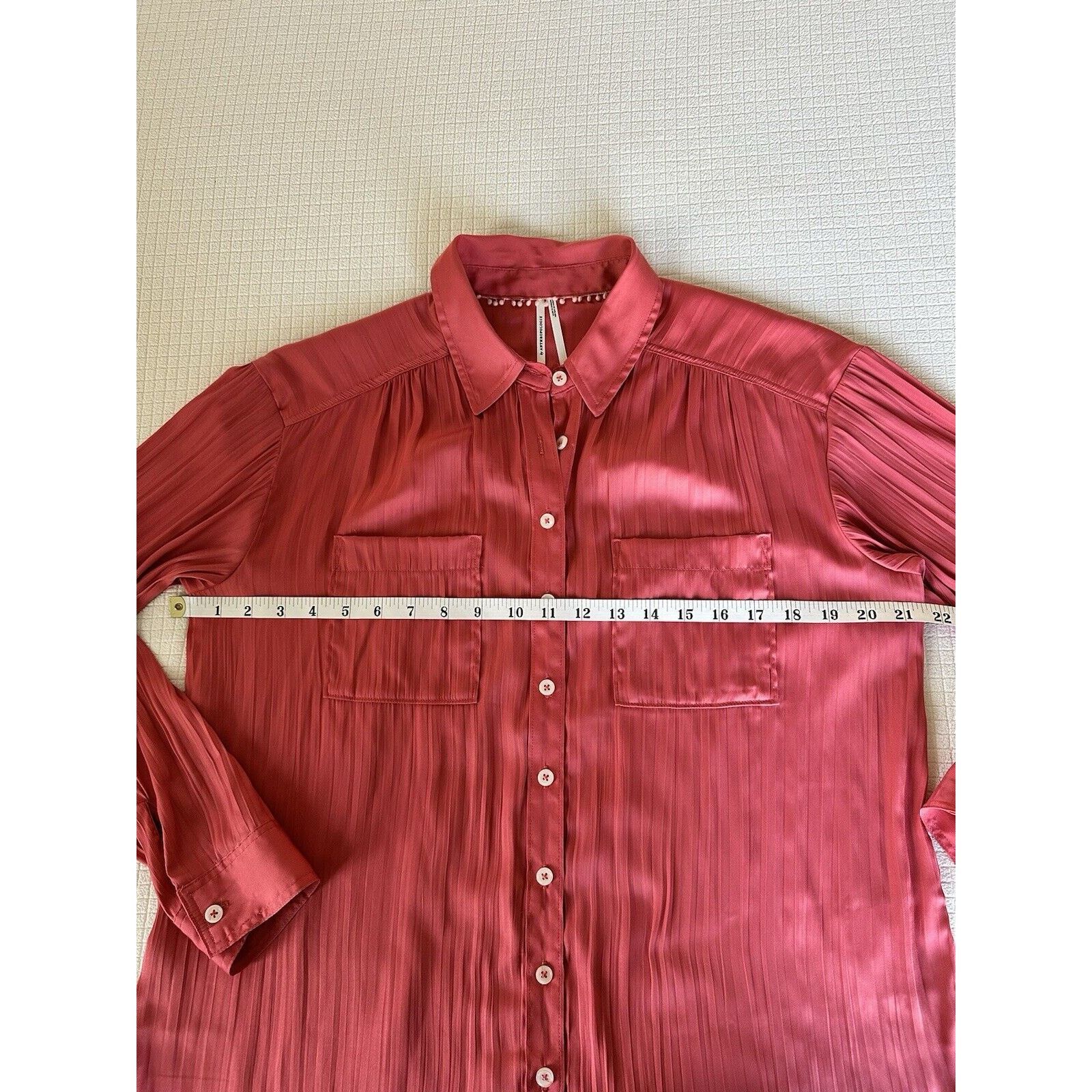 Anthropologie Anthropologie Relaxed Button Down Coral Shirt Women's Size S Size S / US 4 / IT 40 - 3 Thumbnail
