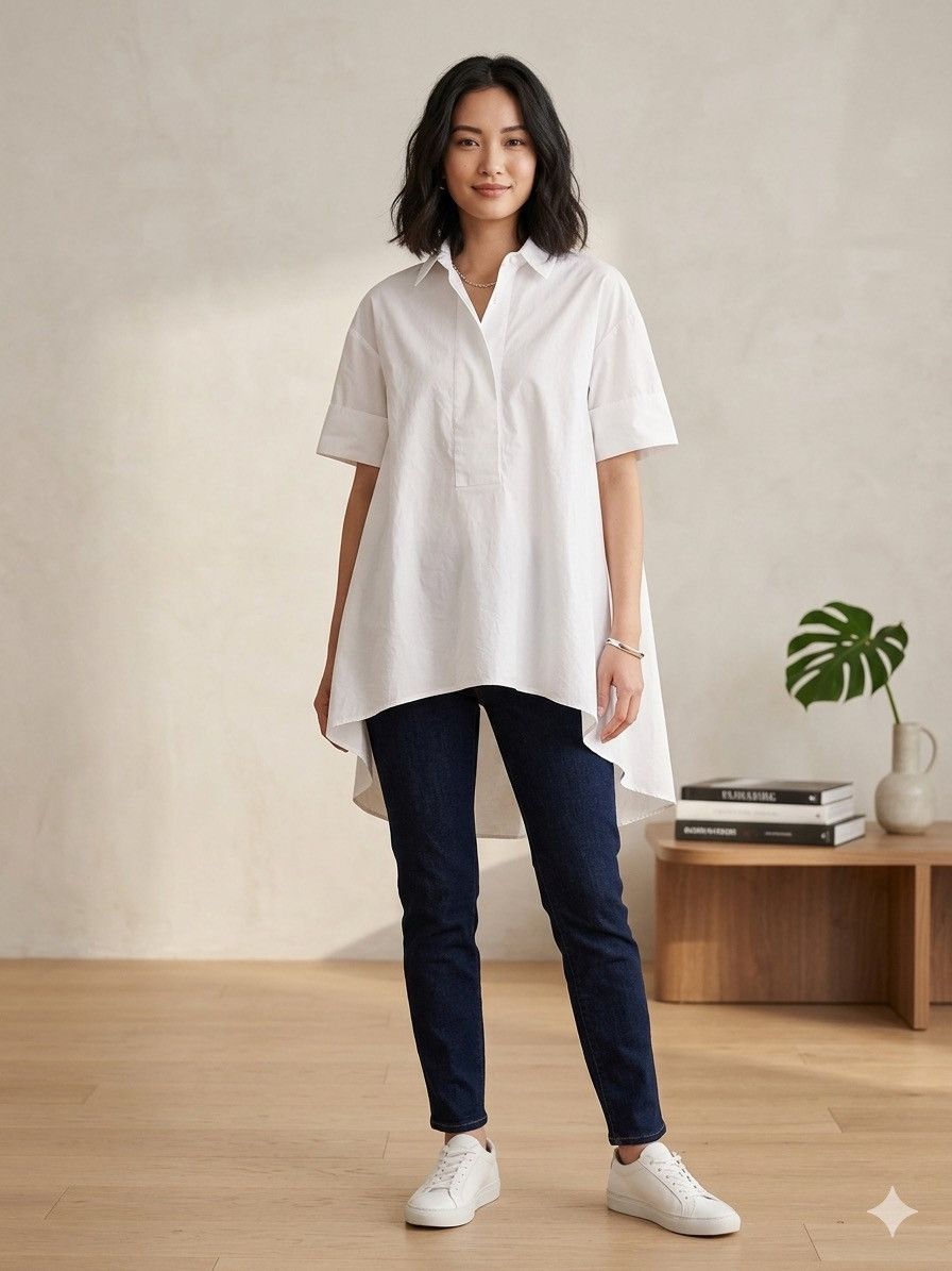 Cos COS Shirt Dress Womens White Collared Short Sleeve Size M / US 6-8 / IT 42-44 - 1 Thumbnail