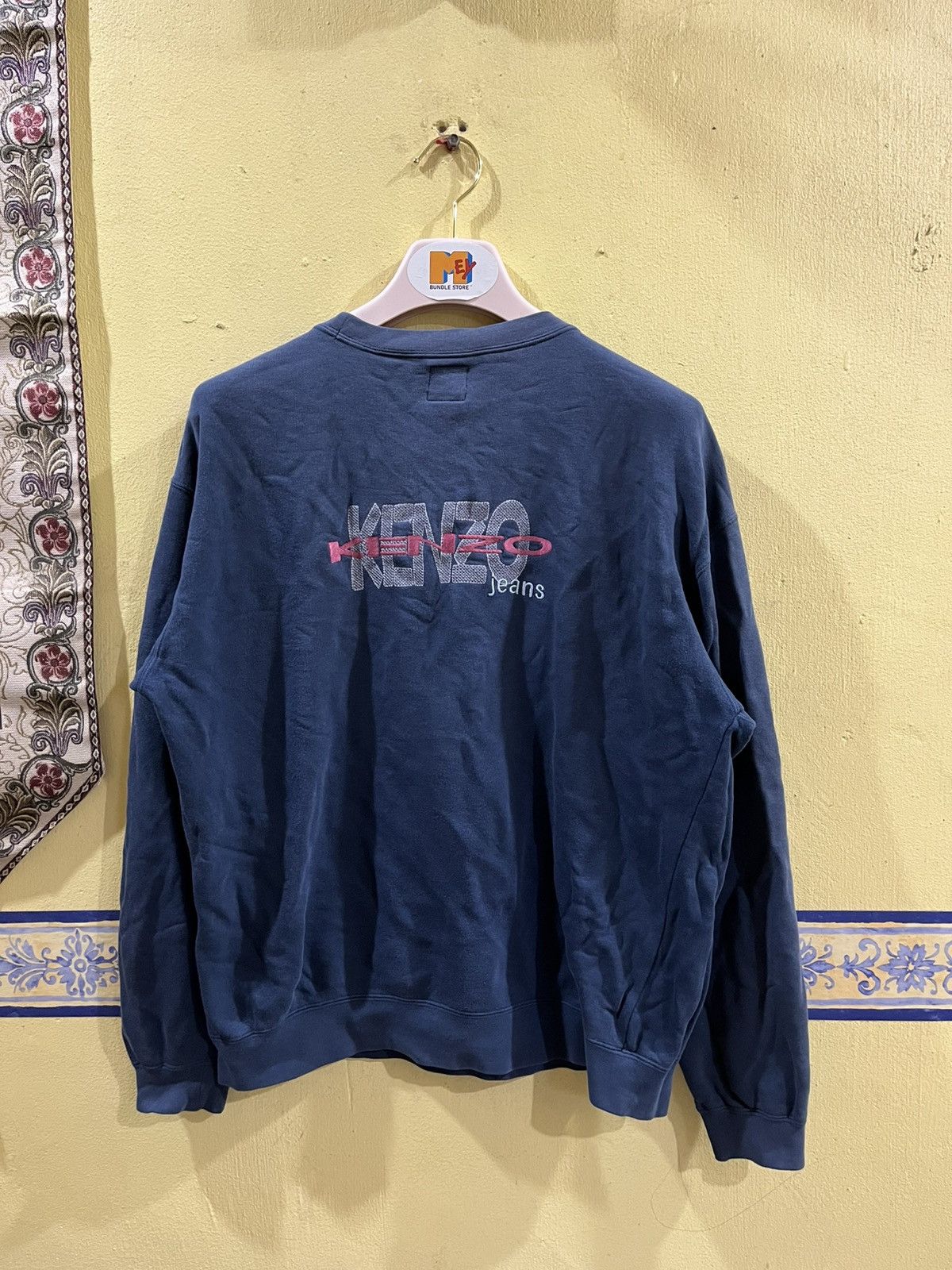 Kenzo vintage Kenzo Jeans spellout embroidery pullover sweatshirt Size US L / EU 52-54 / 3 - 1 Thumbnail