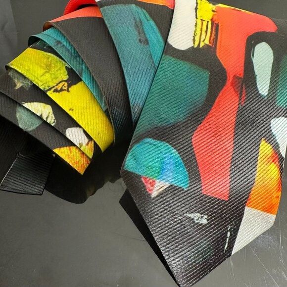 Handmade Modernist Tie Retro Designer Menswear Tie Necktie Mid Centur Size ONE SIZE - 7 Thumbnail