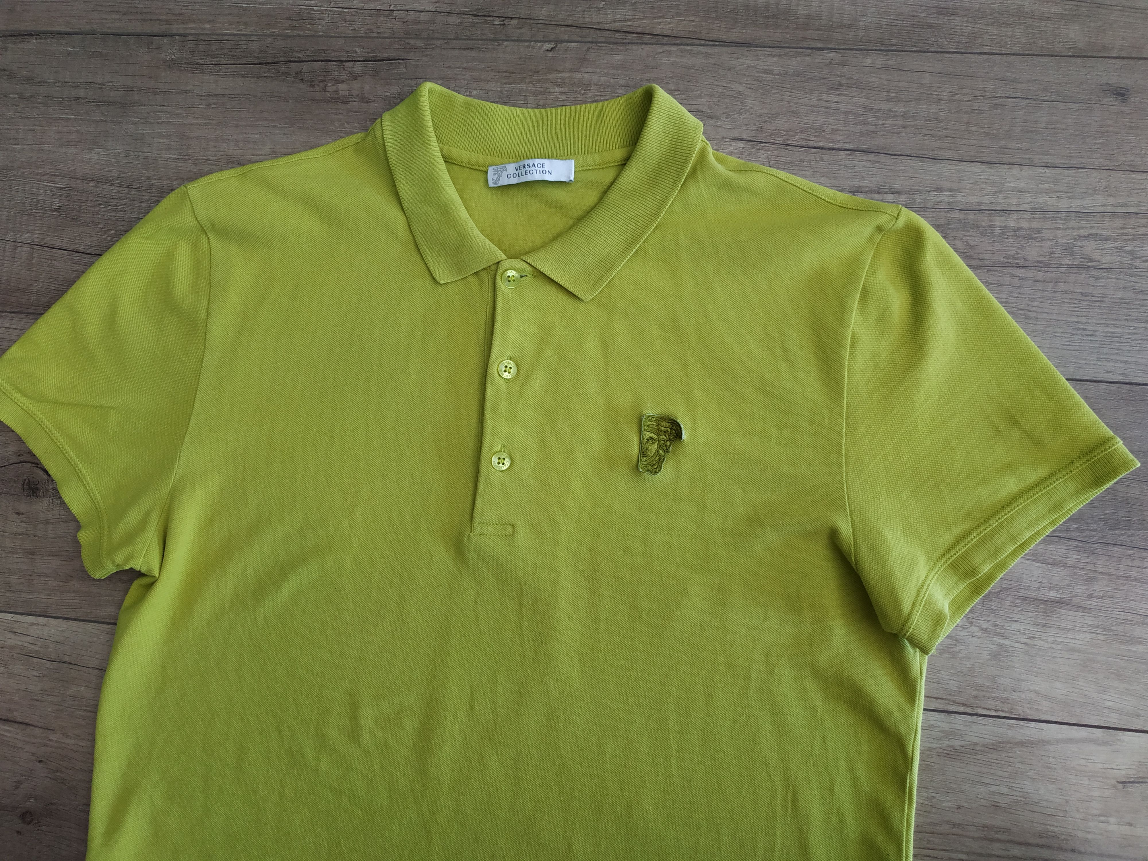 Versace Gianni Versace Men's Lime Polo Shirt, s. LARGE, Dior, Prada Size US L / EU 52-54 / 3 - 4 Thumbnail