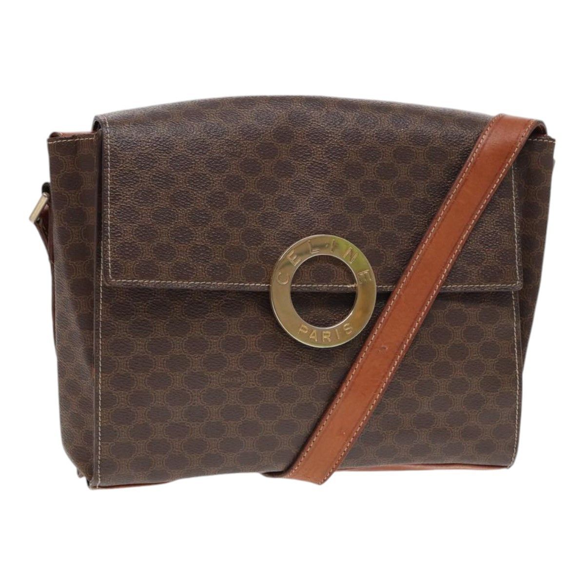 Celine Celine Vintage Macadam Circle Logo Shoulder Bag Canvas and Leather Size ONE SIZE - 1 Thumbnail