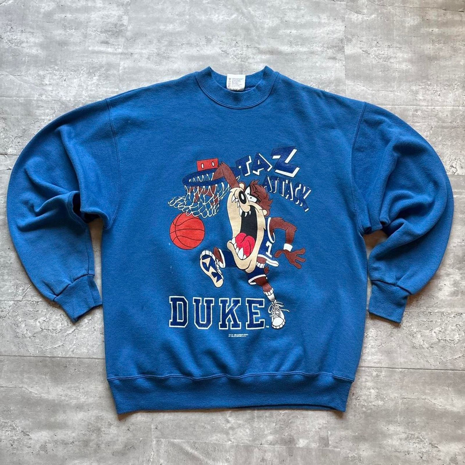Hanes Vintage 1990s duke devils taz Size US XL / EU 56 / 4 - 1 Thumbnail
