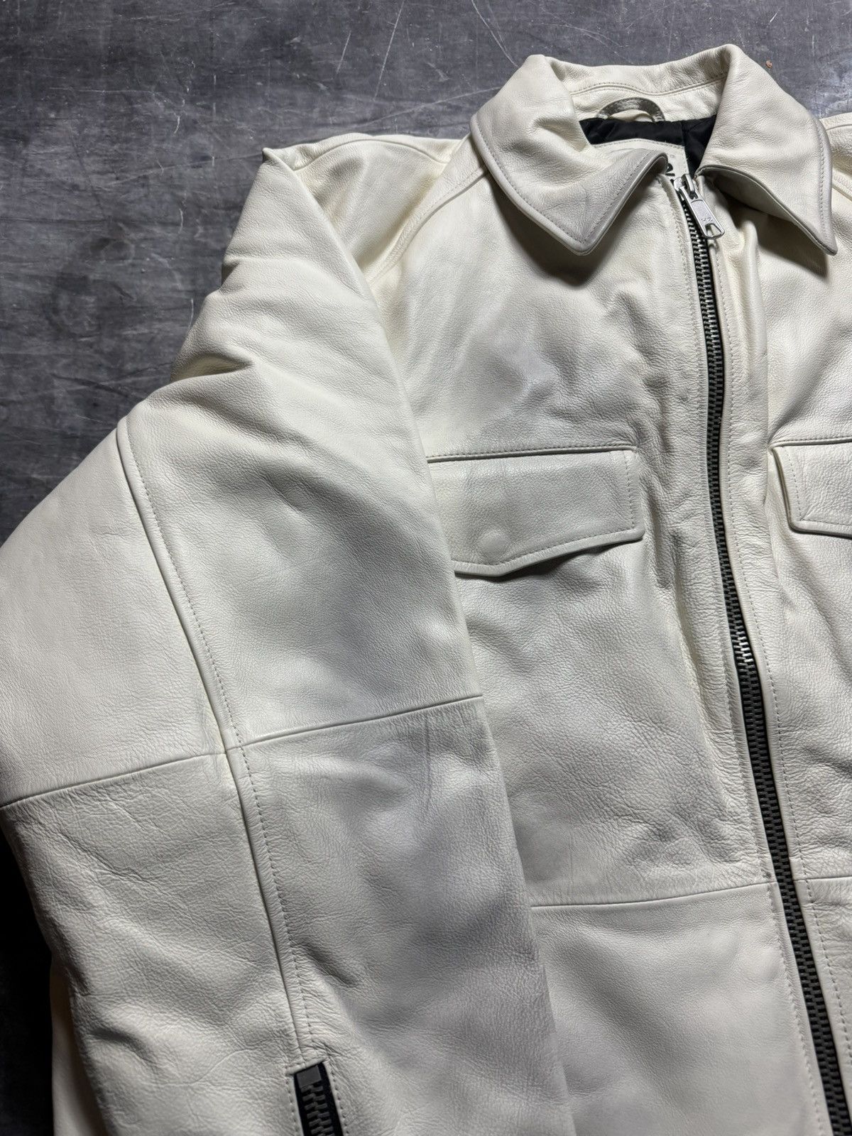 Heron Preston H2 by Heron Preston Leather Jacket in White Size US L / EU 52-54 / 3 - 2 Thumbnail