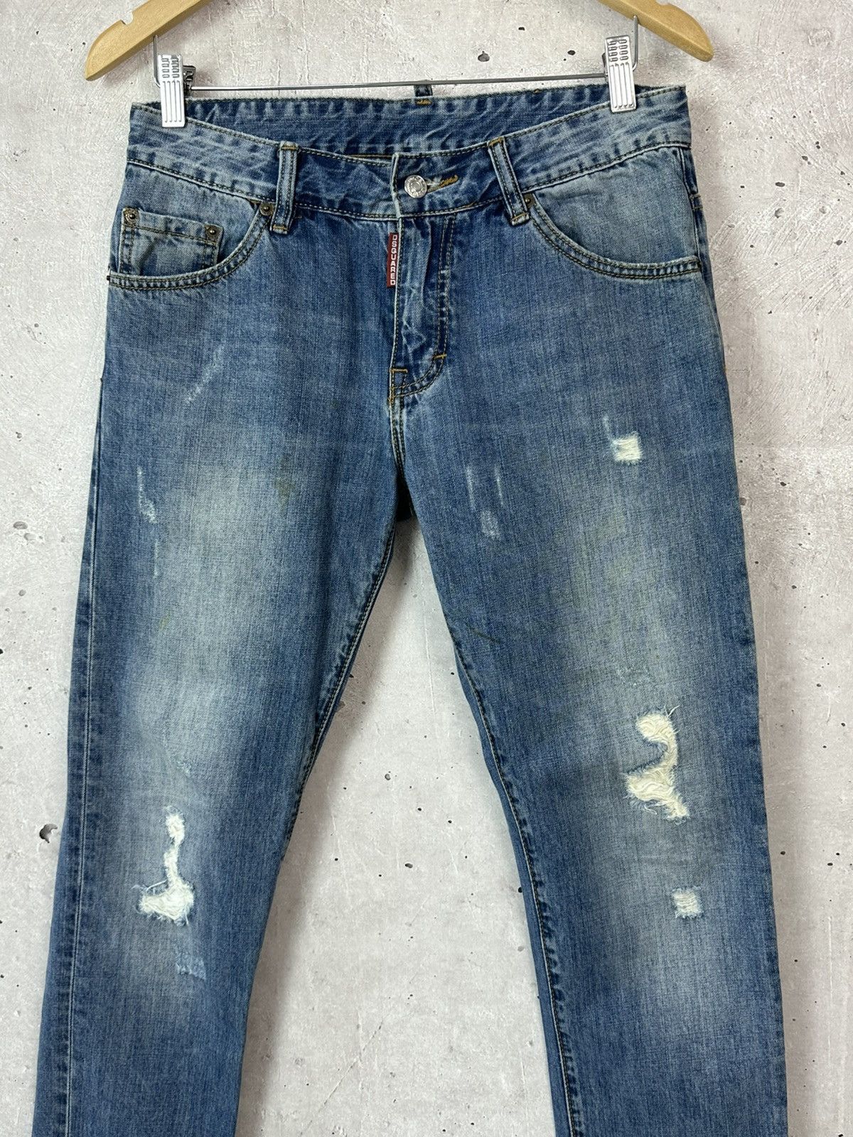 Dsquared2 D2 Dsquared2 Vintage Distressed Made in Italy Blue Jeans Size US 31 - 2 Thumbnail