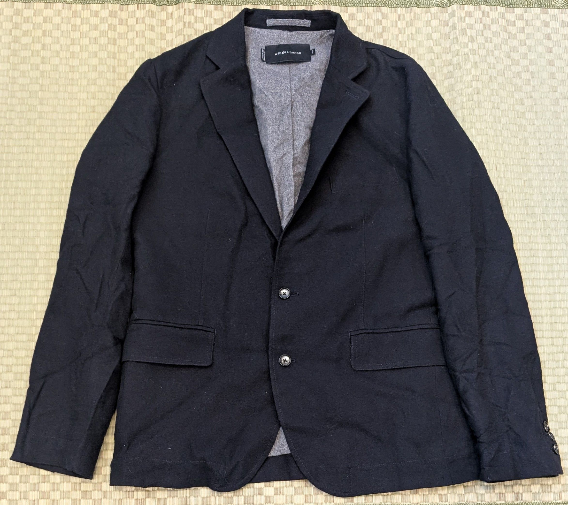 Wings + Horns Wings + Horns Wool Cotton Blazer Made in Canada Size 40R - 1 Thumbnail