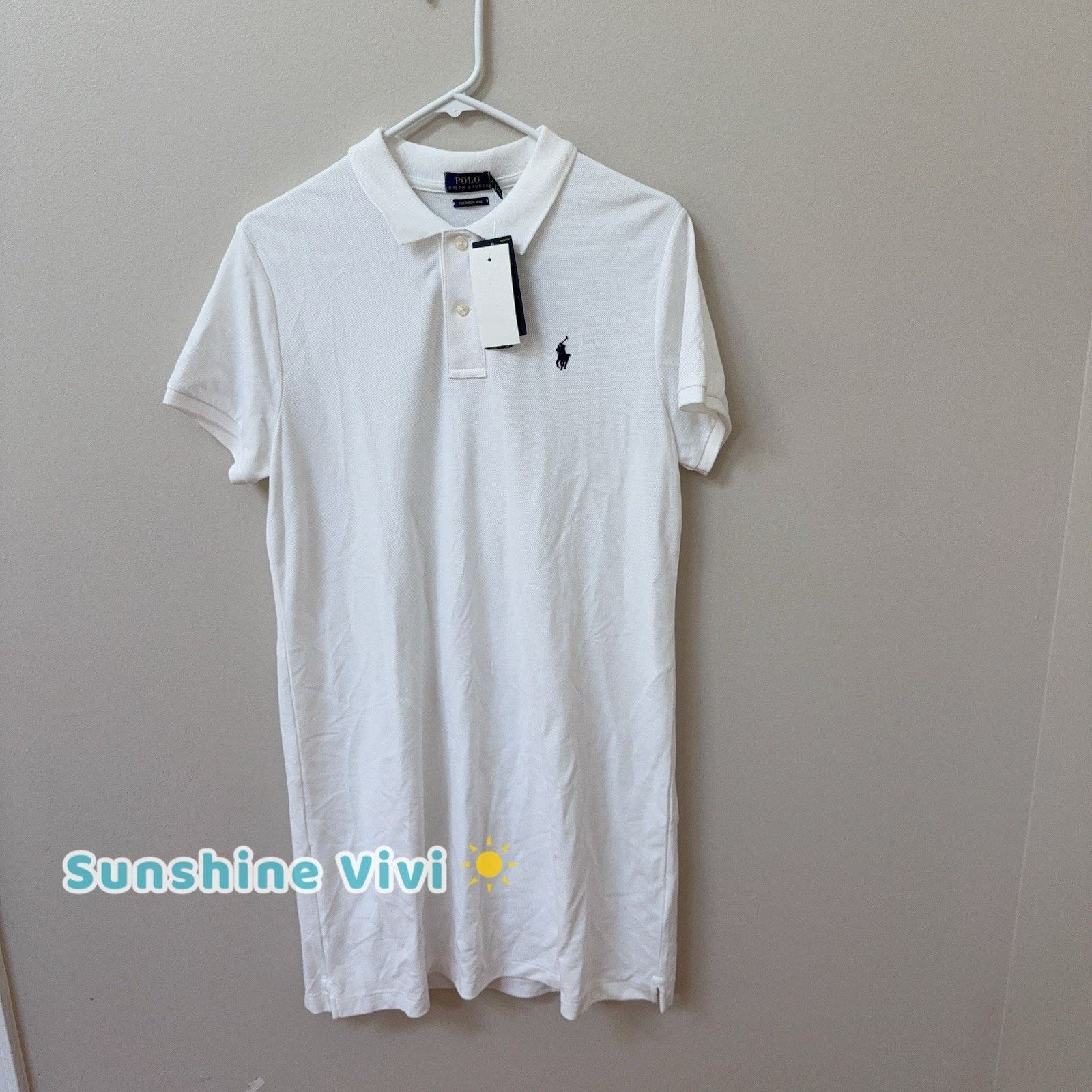 Ralph Lauren NWT Polo Ralph Lauren Womens Polo Shirt Dress White Large Size L / US 10 / IT 46 - 4 Thumbnail