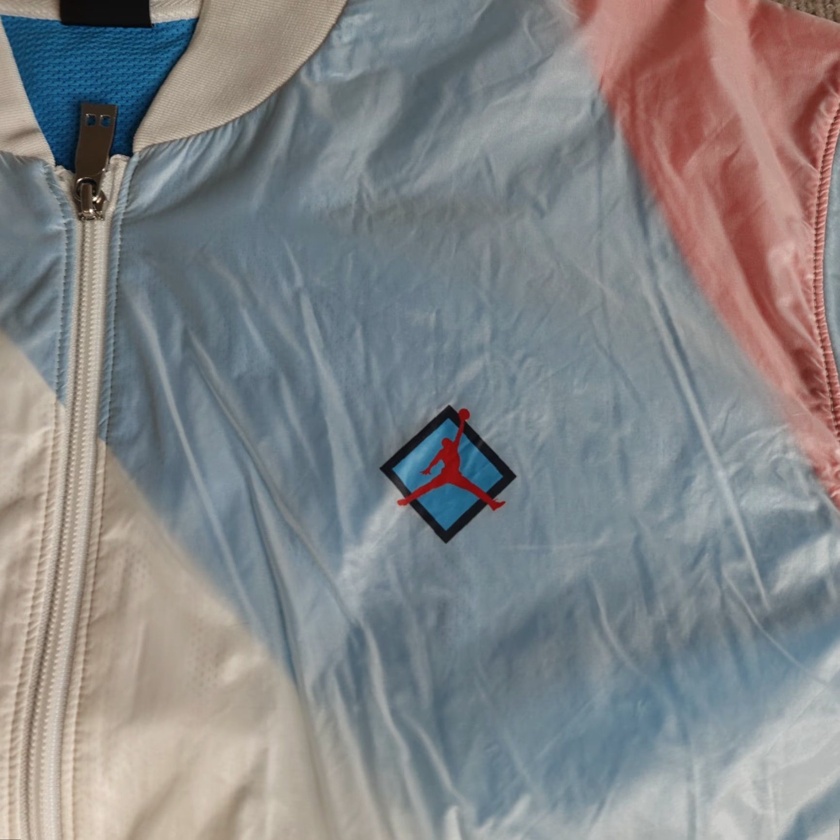 Jordan Brand Jordan Windbreaker Jacket XL White Blue Full Zip Jumpman Activewear Mens Size US XL / EU 56 / 4 - 2 Thumbnail