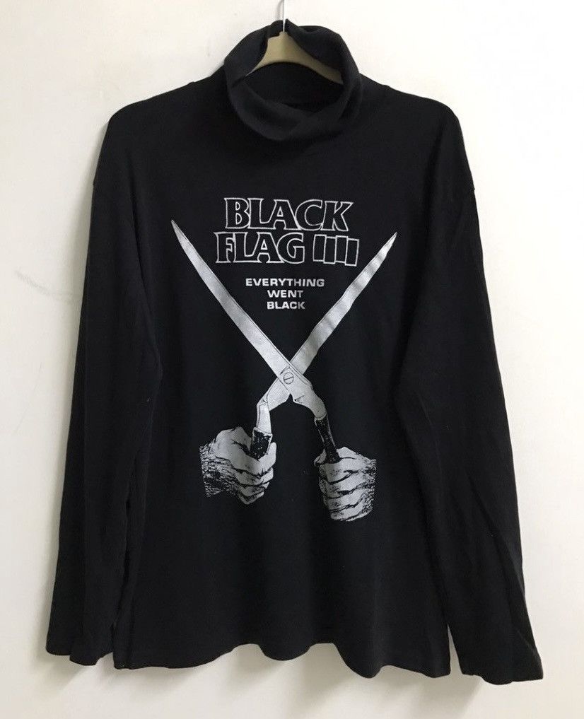 Band Tees Rare Black Flag Everything Went Black Turtleneck Size US L / EU 52-54 / 3 - 1 Thumbnail