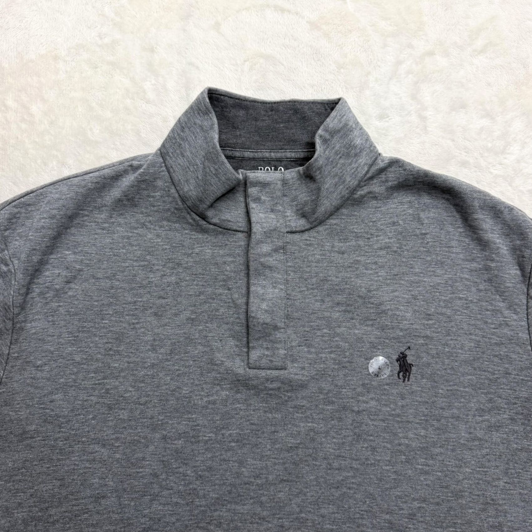 Polo Ralph Lauren Polo Ralph Lauren Sweatshirt Mens Large Gray Mock Neck Blair’s Pullover Logo Jersey Cotton Polyester Size US L / EU 52-54 / 3 - 2 Thumbnail